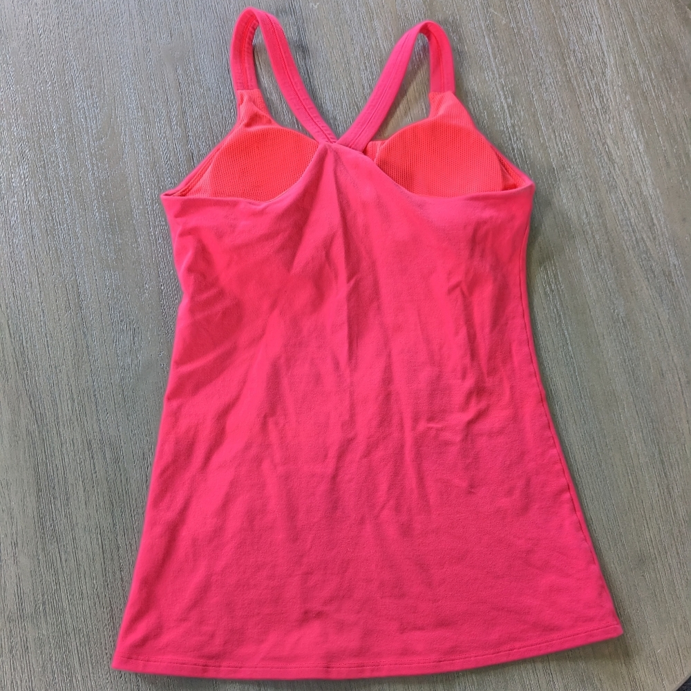 Athleta Hot Pink Optimism Tank Top Built In Bra - Picture 2 of 5